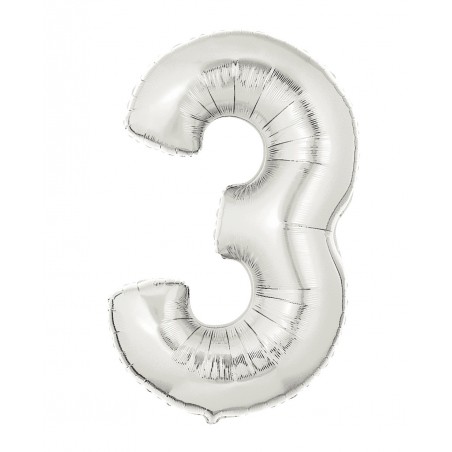 Ballon aluminium numéro 3 or