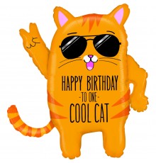 Folienballon Cool Cat Birthday