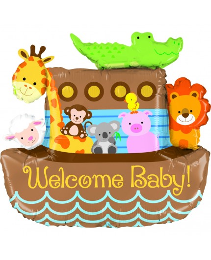 Folienballon Arche Noah Welcome Baby Folienballon Arche Noah Welcome Baby