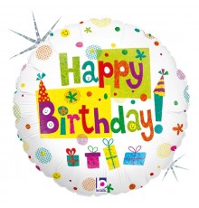 Folienballon "Happy Birthday Party"