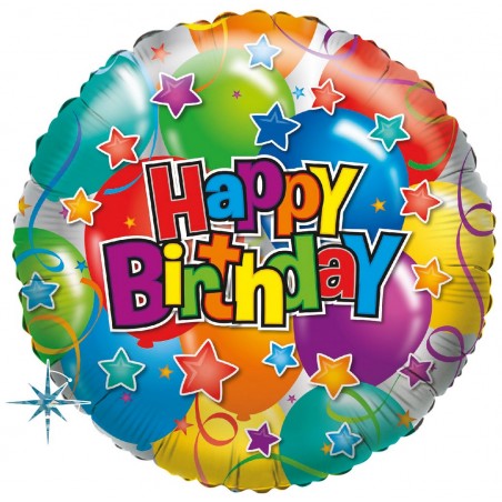 Ballon en aluminium "Fête joyeux anniversaire"