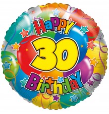 Palloncino foil "30" Buon Compleanno