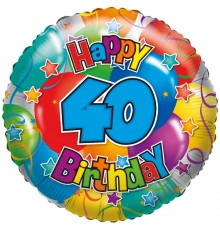 Palloncino foil "40" Buon Compleanno