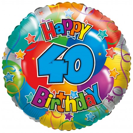Folienballon "40" Happy Birthday