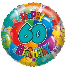 Palloncino foil "60" Buon Compleanno
