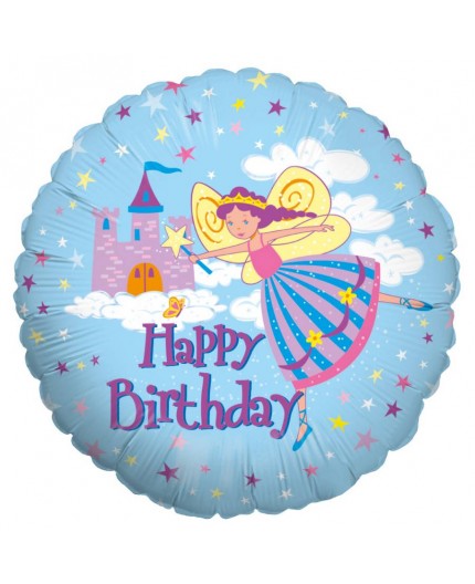 Ballon aluminium "Happy Birthday Fairy Princess"