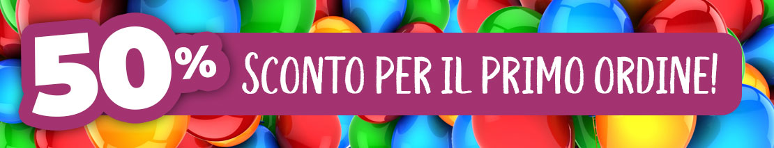 50% Sconto per il primo ordine!